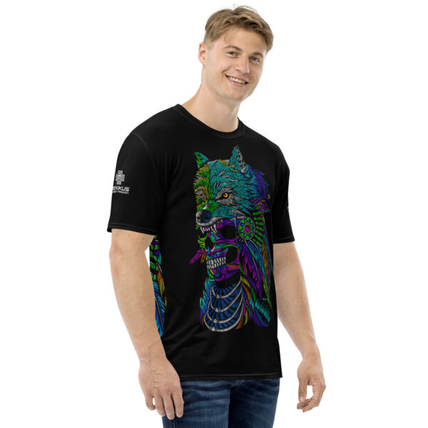 Playera calavera lobo estilo huichol - Imagen 4