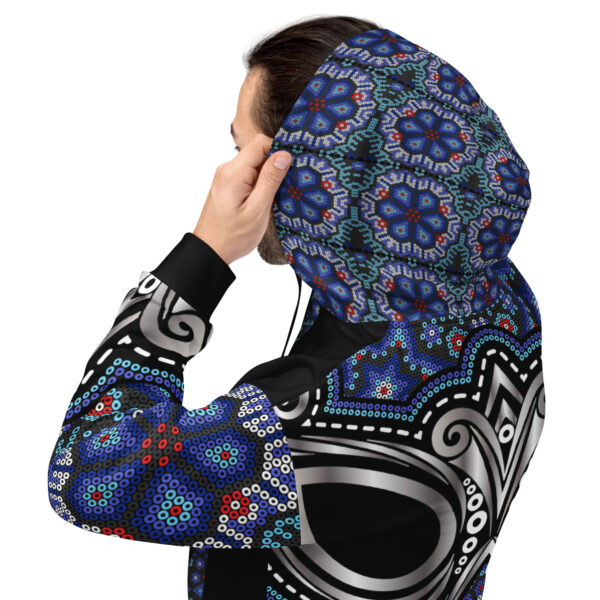 Hoodie unisex mascara luchador estilo huichol - Imagen 4