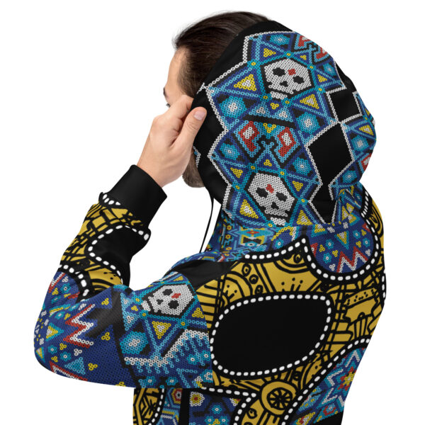 Hoodie unisex máscara luchador estilo huichol 2 - Imagen 5