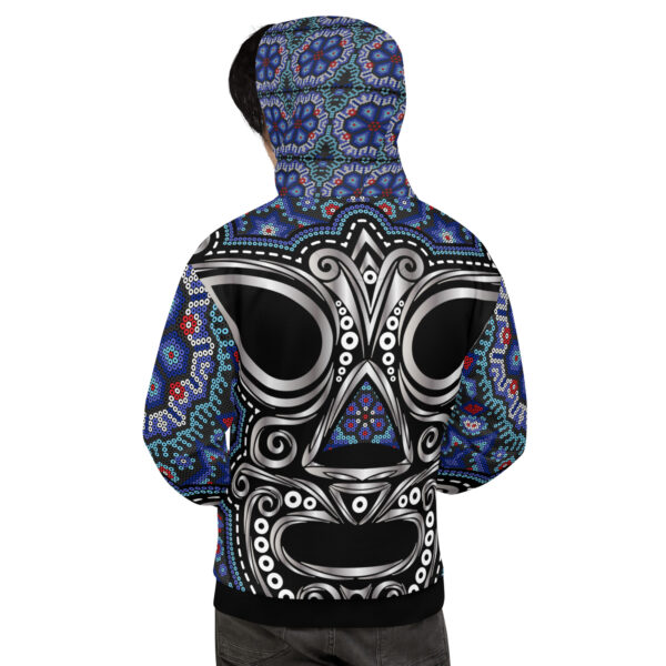 Hoodie unisex mascara luchador estilo huichol - Imagen 5