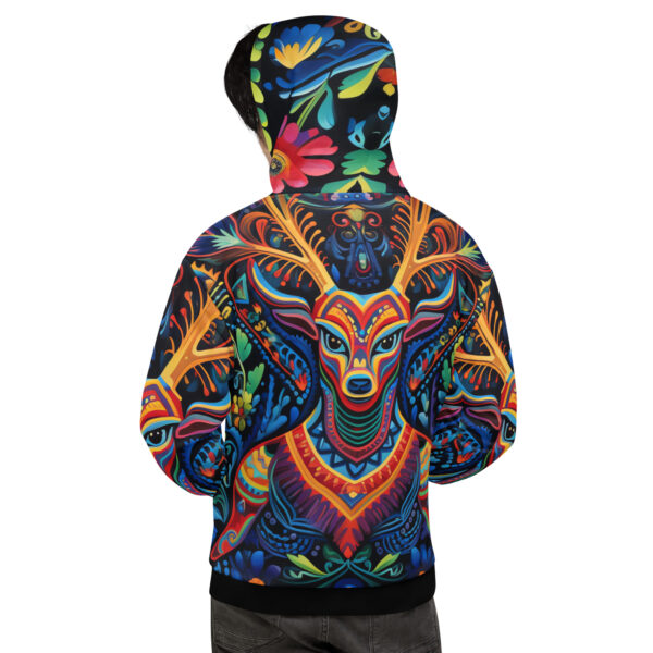 Hoddie unisex ilustración alebrije venado - Imagen 4