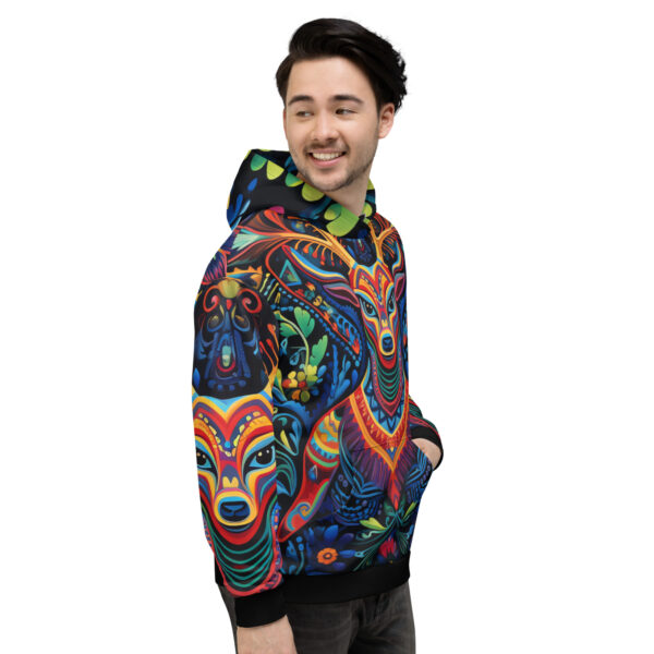 Hoddie unisex ilustración alebrije venado - Imagen 2