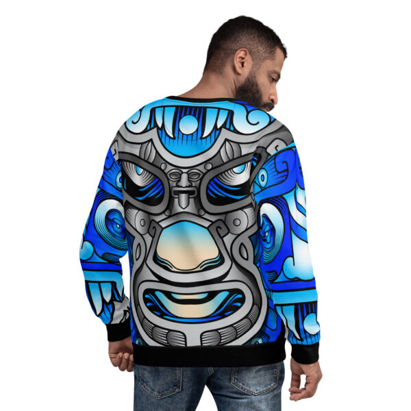 Sudadera unisex máscara luchador estilo prehispánico - Imagen 2