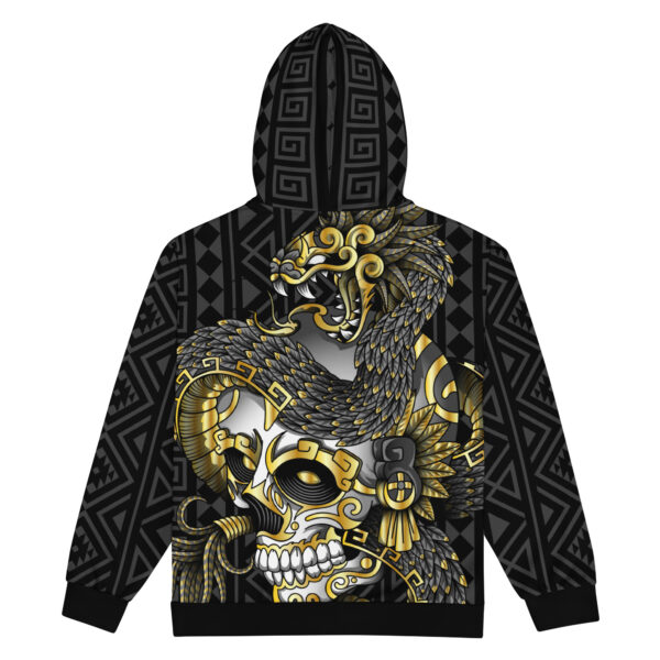 Hoodie con cremallera unisex Quetzalcóatl - Imagen 3