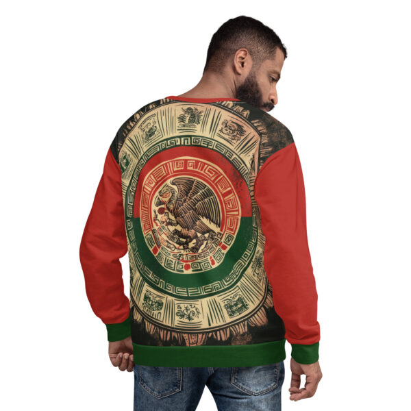 Sudadera unisex reciclada espalda escudo mexicano