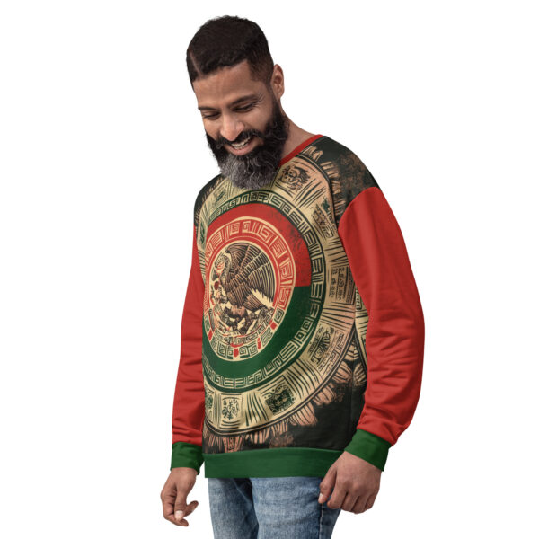 Sudadera unisex reciclada manga izquierda escudo mexicano